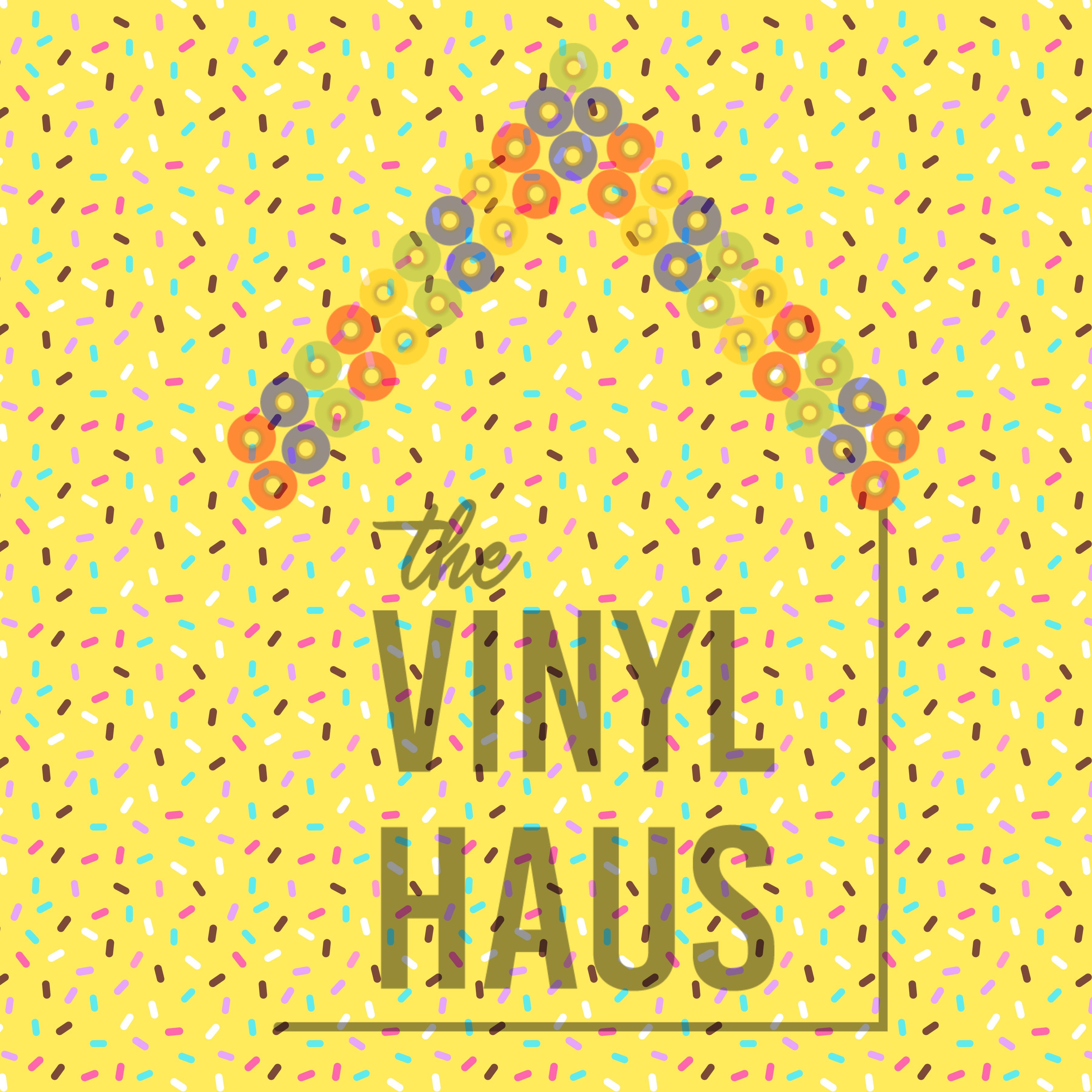 Donut Sprinkle Dark Yellow Background Pattern Vinyl 12" x 12" - The Vinyl Haus