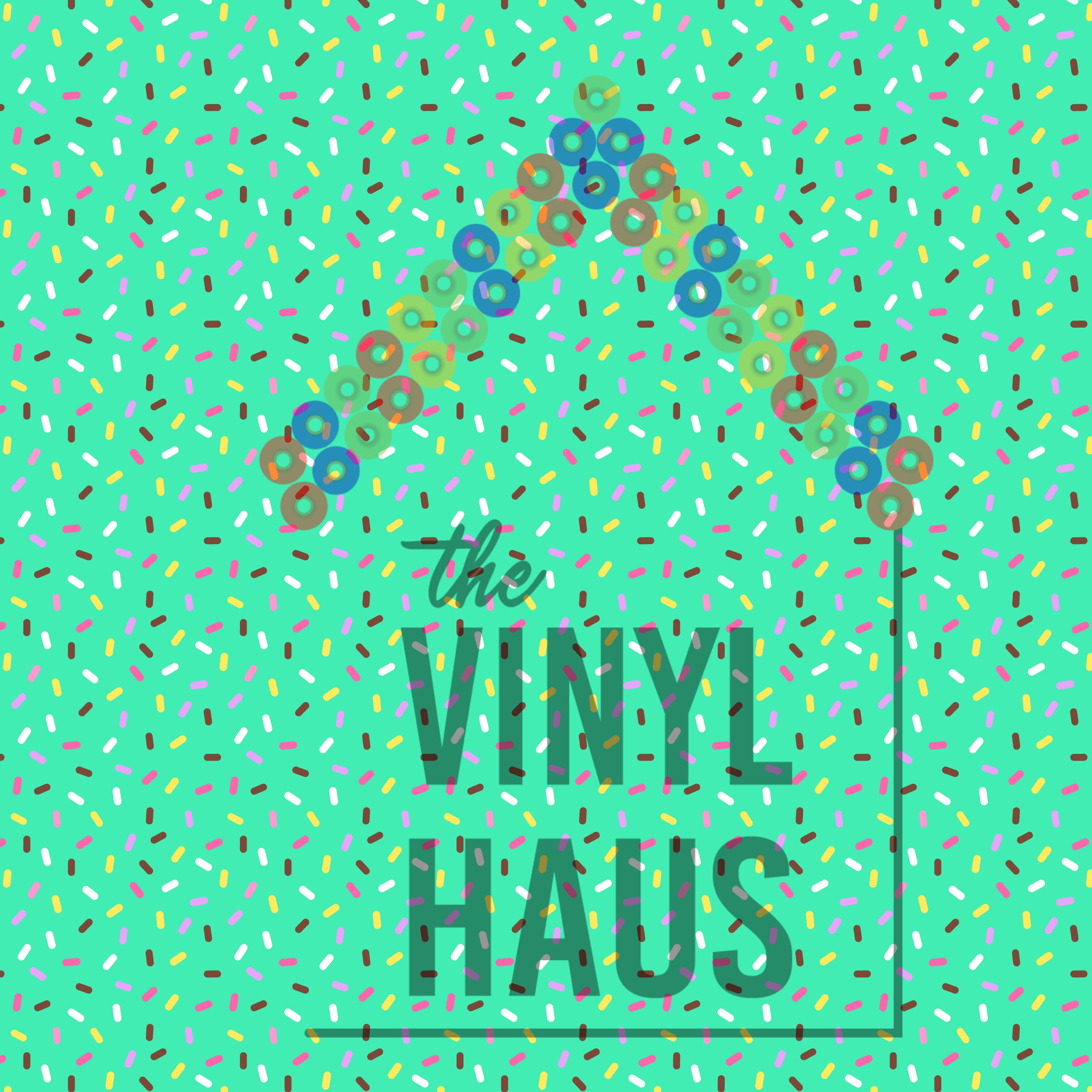 Donut Sprinkle Dark Green Background Pattern Vinyl 12" x 12" - The Vinyl Haus