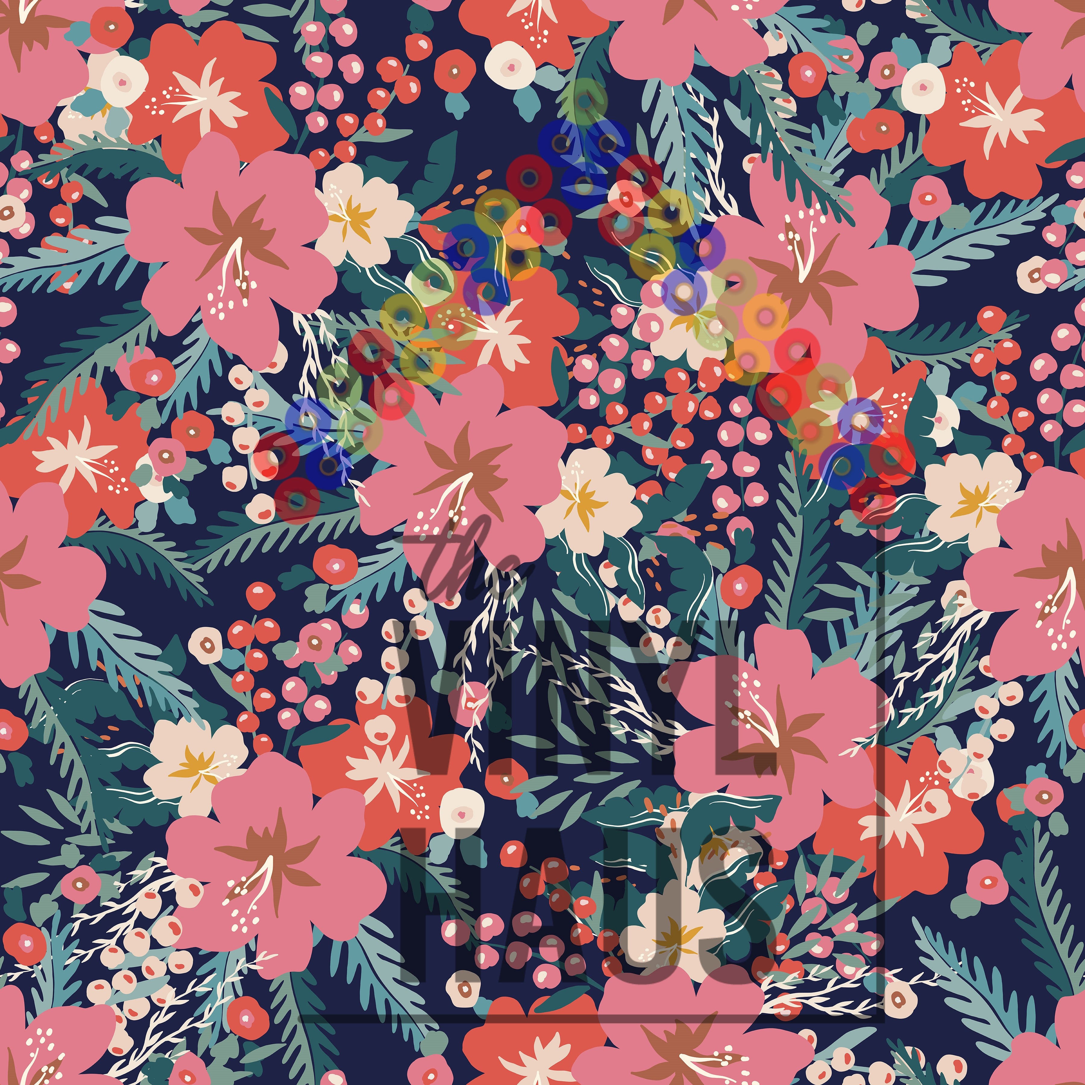 Floral background Pattern Vinyl 12" x 12" - The Vinyl Haus
