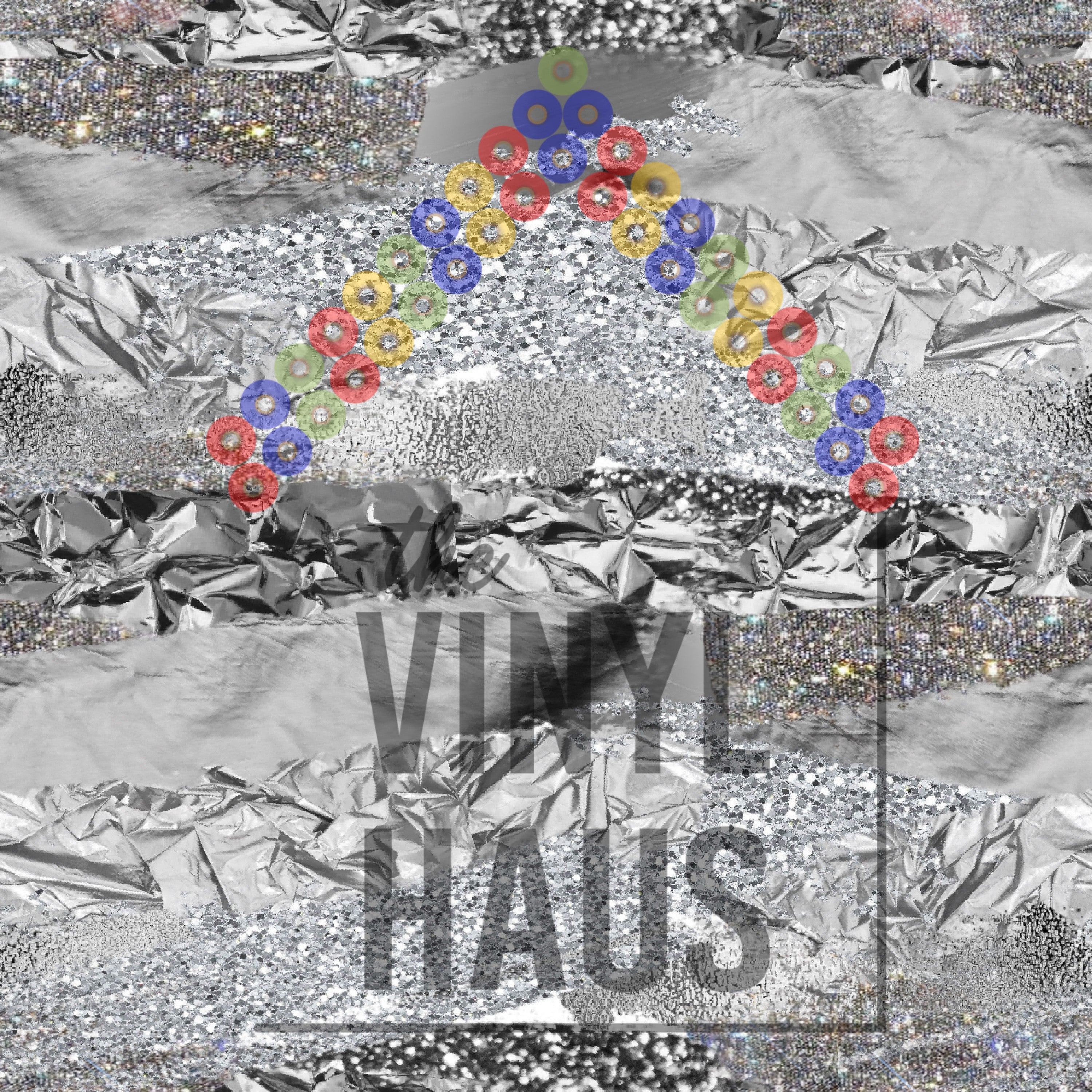 Silver Brushstrokes Pattern Vinyl 12" x 11" - The Vinyl Haus