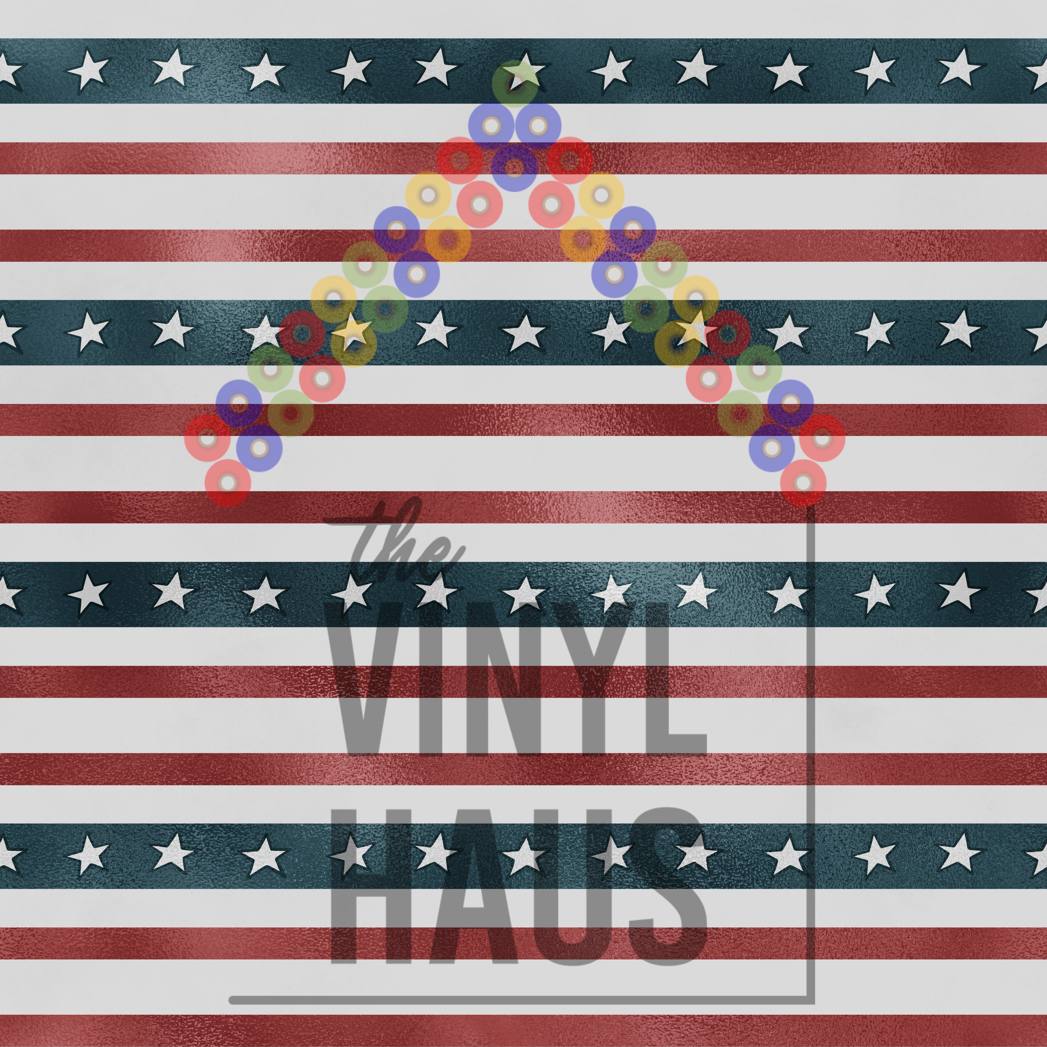 4th of July Stars & Stripes Pattern Vinyl 12" x 12" - The Vinyl Haus