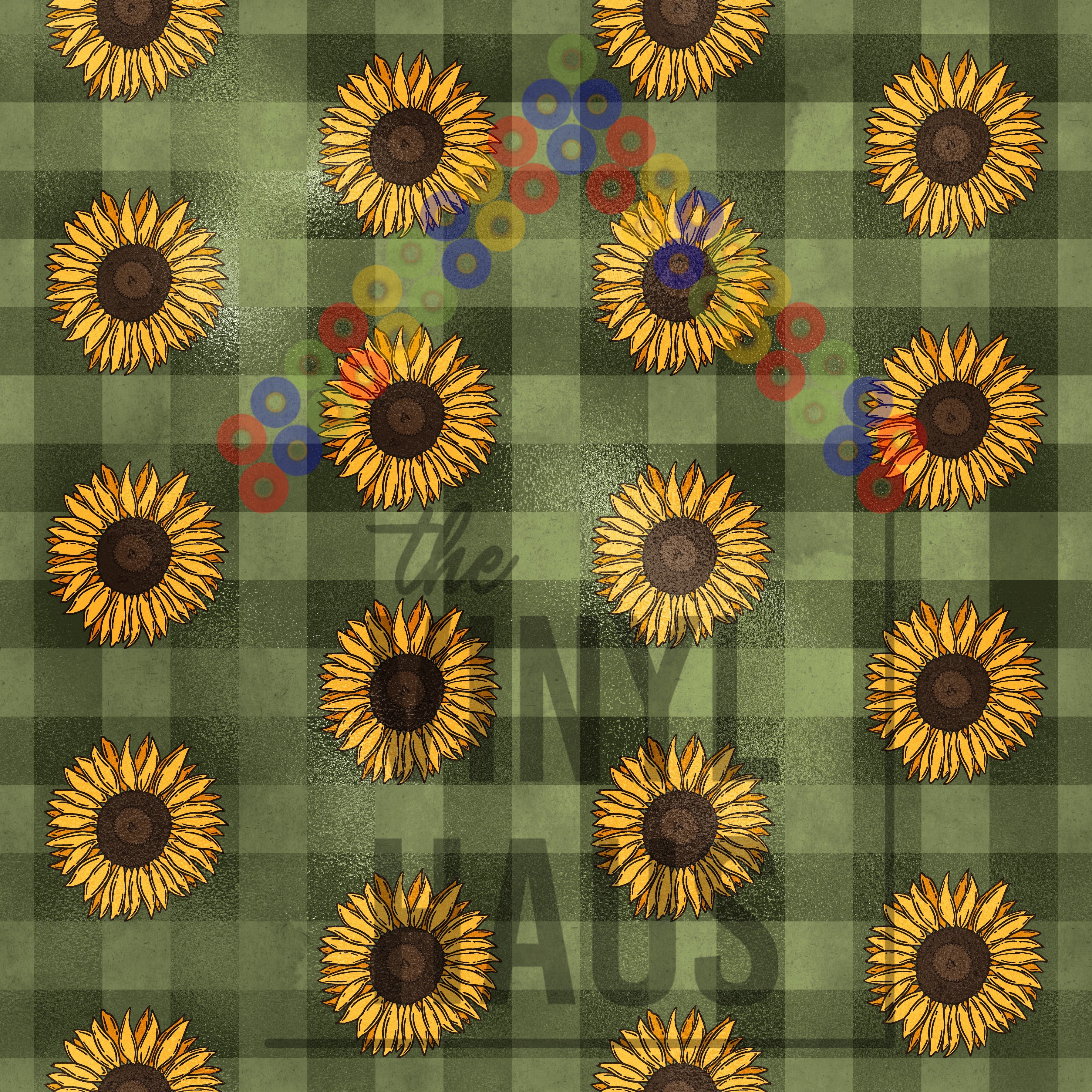 Sunflower Green Plaid Background Pattern Vinyl 12" x 12" - The Vinyl Haus