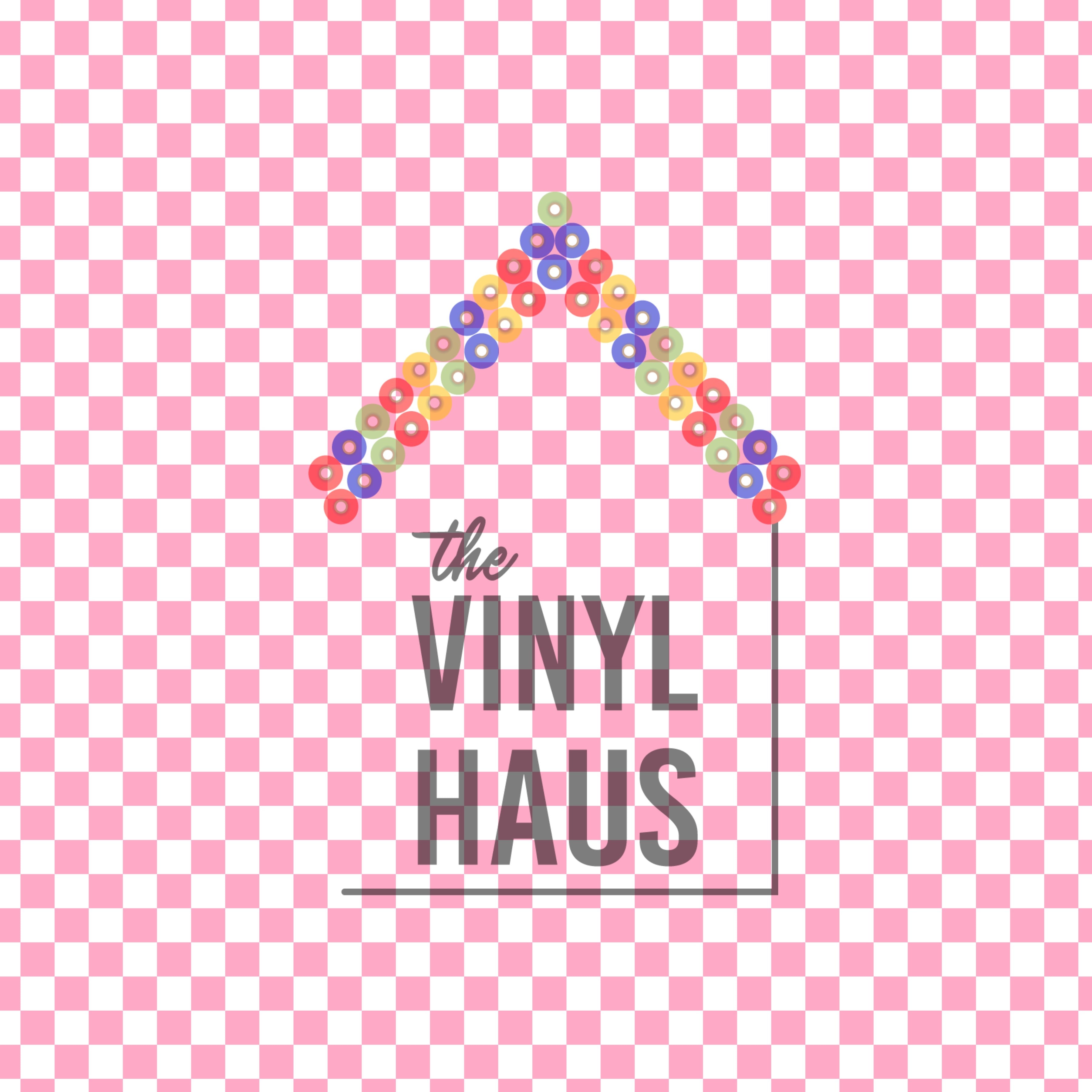 Light Pink and White Checkered Pattern Vinyl 12" x 12" - The Vinyl Haus