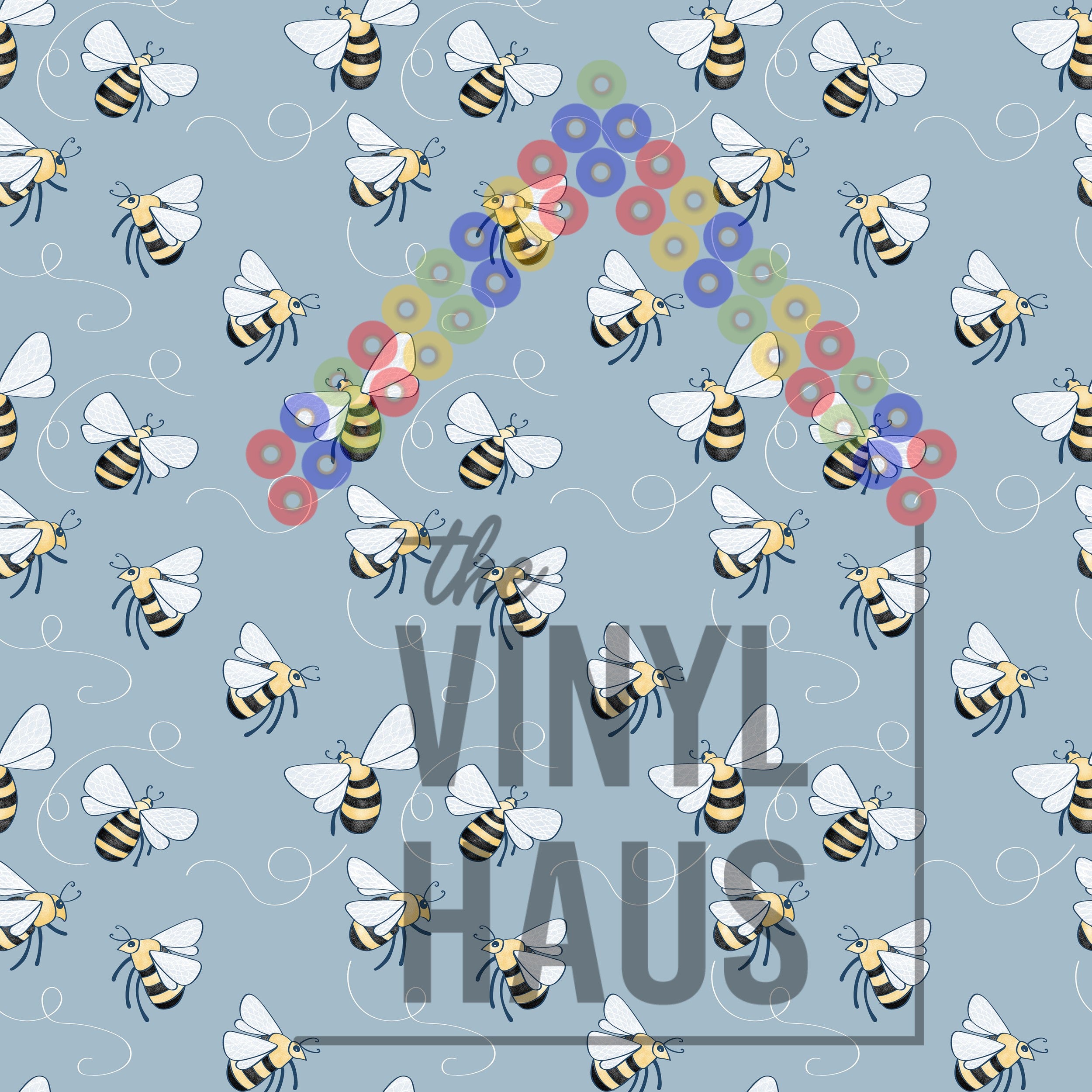 Bees Repeat Pattern Vinyl 12" x 12" - The Vinyl Haus
