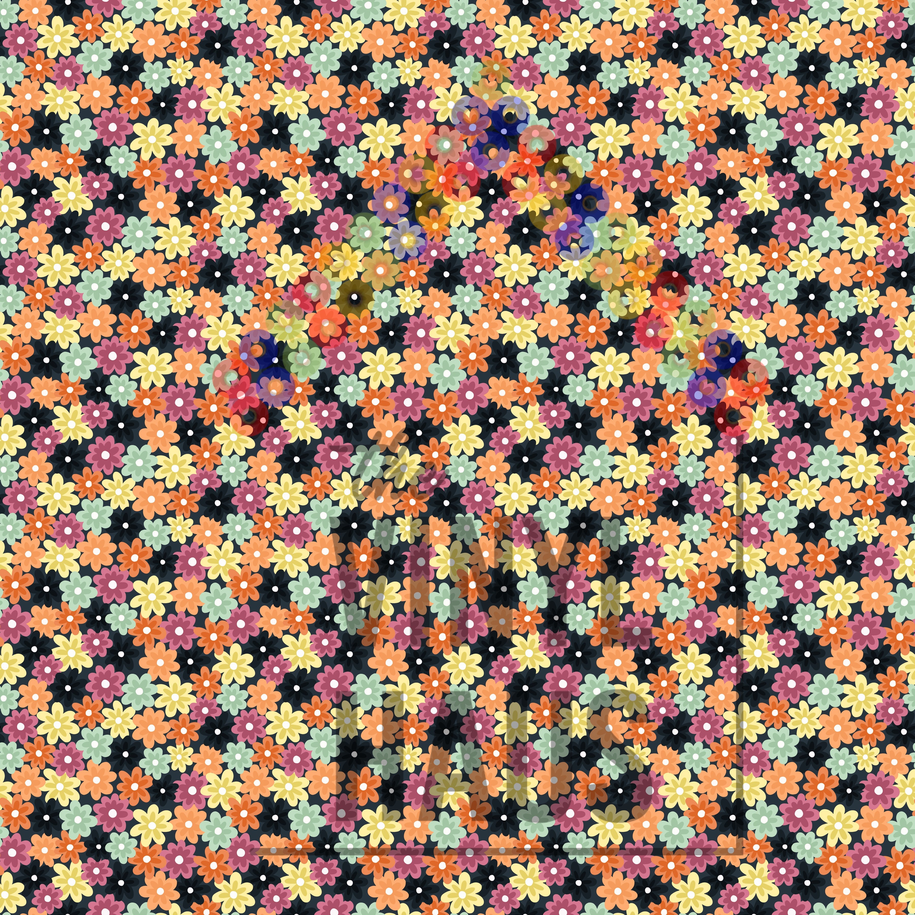Fall Floral Pattern Vinyl 12" x 12" - The Vinyl Haus