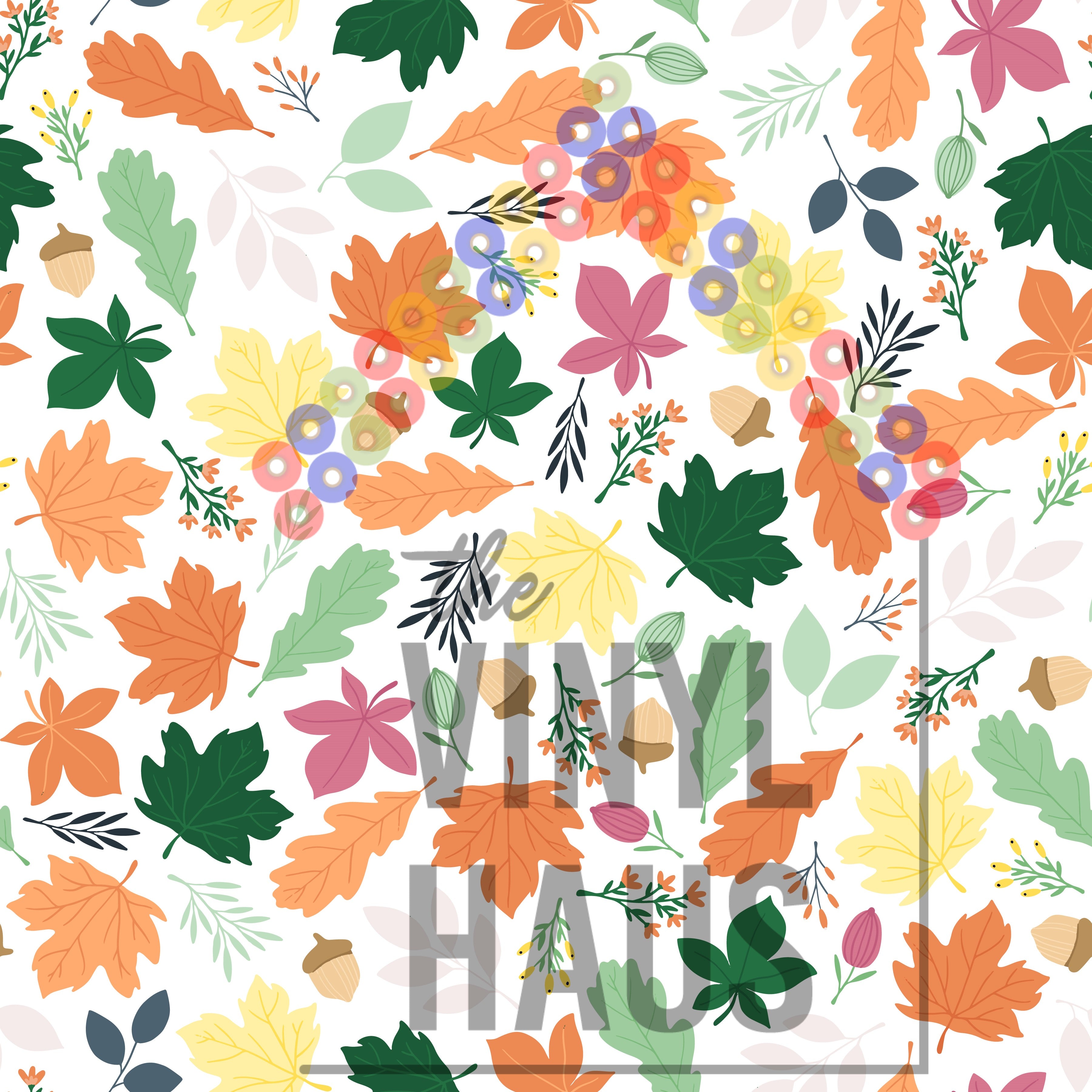 Fall Leaves Pattern Vinyl 12" x 12" - The Vinyl Haus