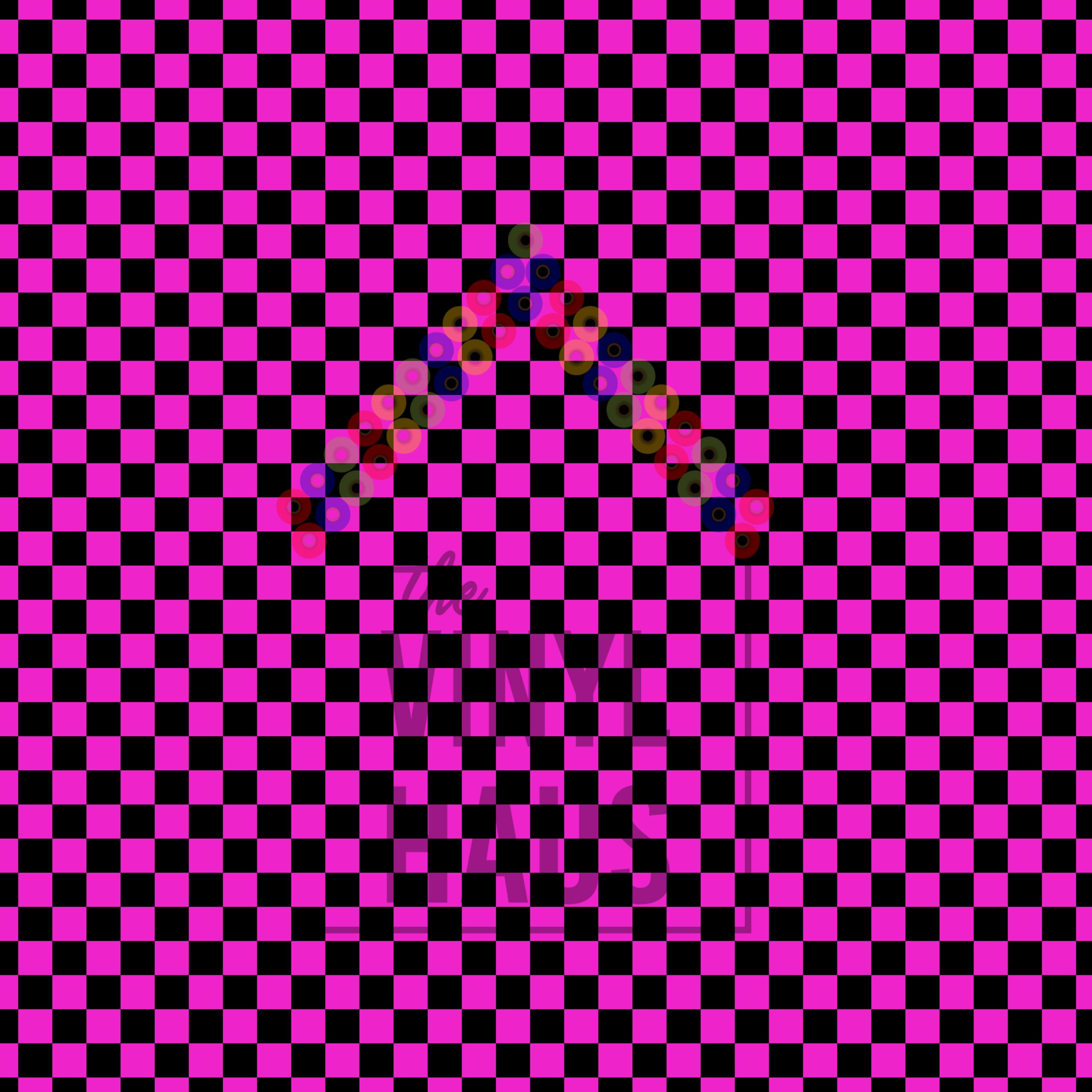 Hot Pink and Black Checkered Pattern Vinyl 12" x 12" - The Vinyl Haus