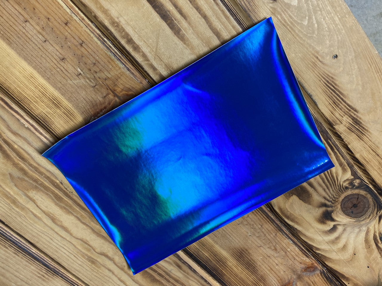 Holographic Faux Leather Sheet Royal Blue 8" x 12" - Heat Transfer Haus