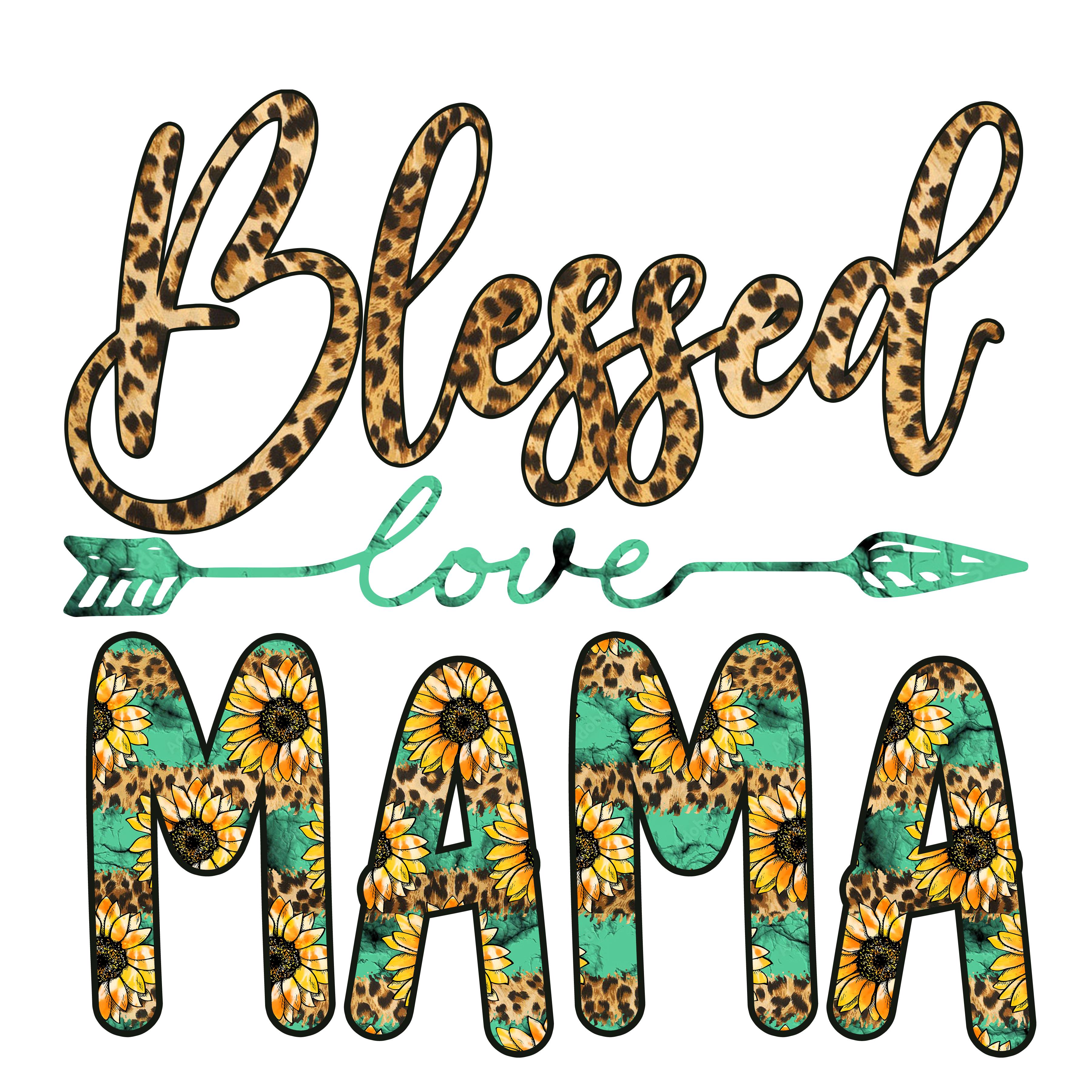 Sublimation Prints - Blessed Love Mama - The Vinyl Haus