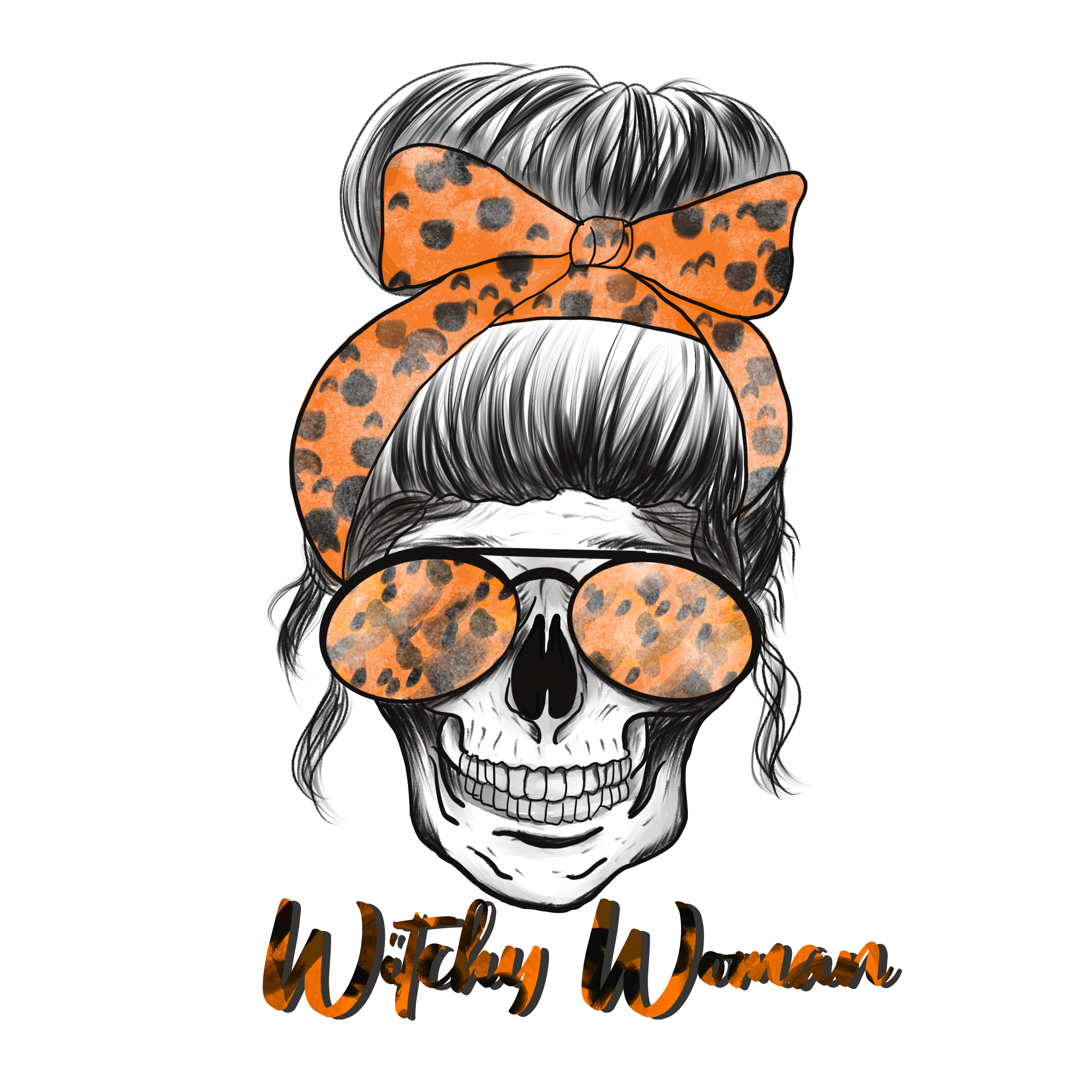 Sublimation Prints - Witchy Woman Messy Bun - The Vinyl Haus