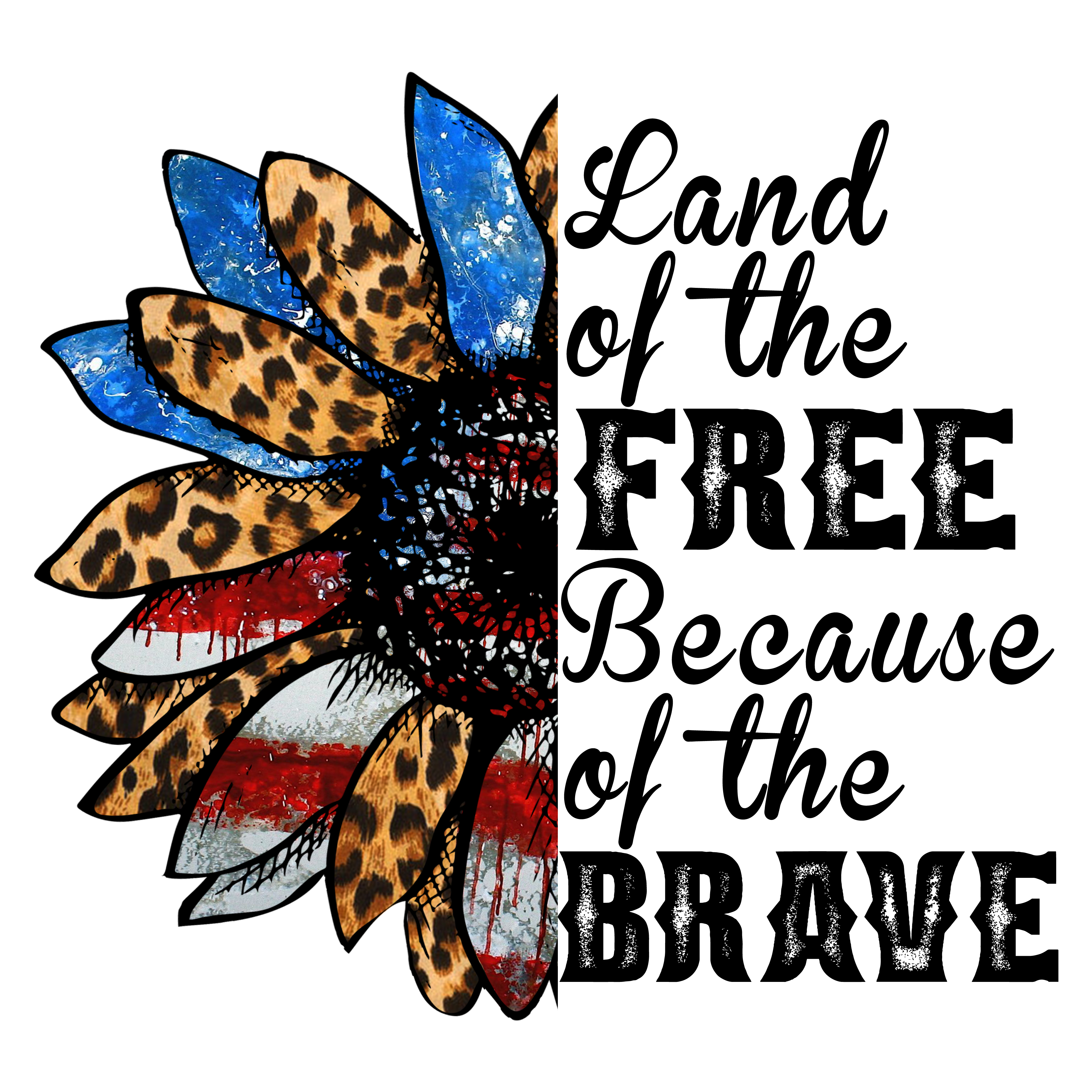 Sublimation Prints - Land of the Free Leopard Butterfly - The Vinyl Haus