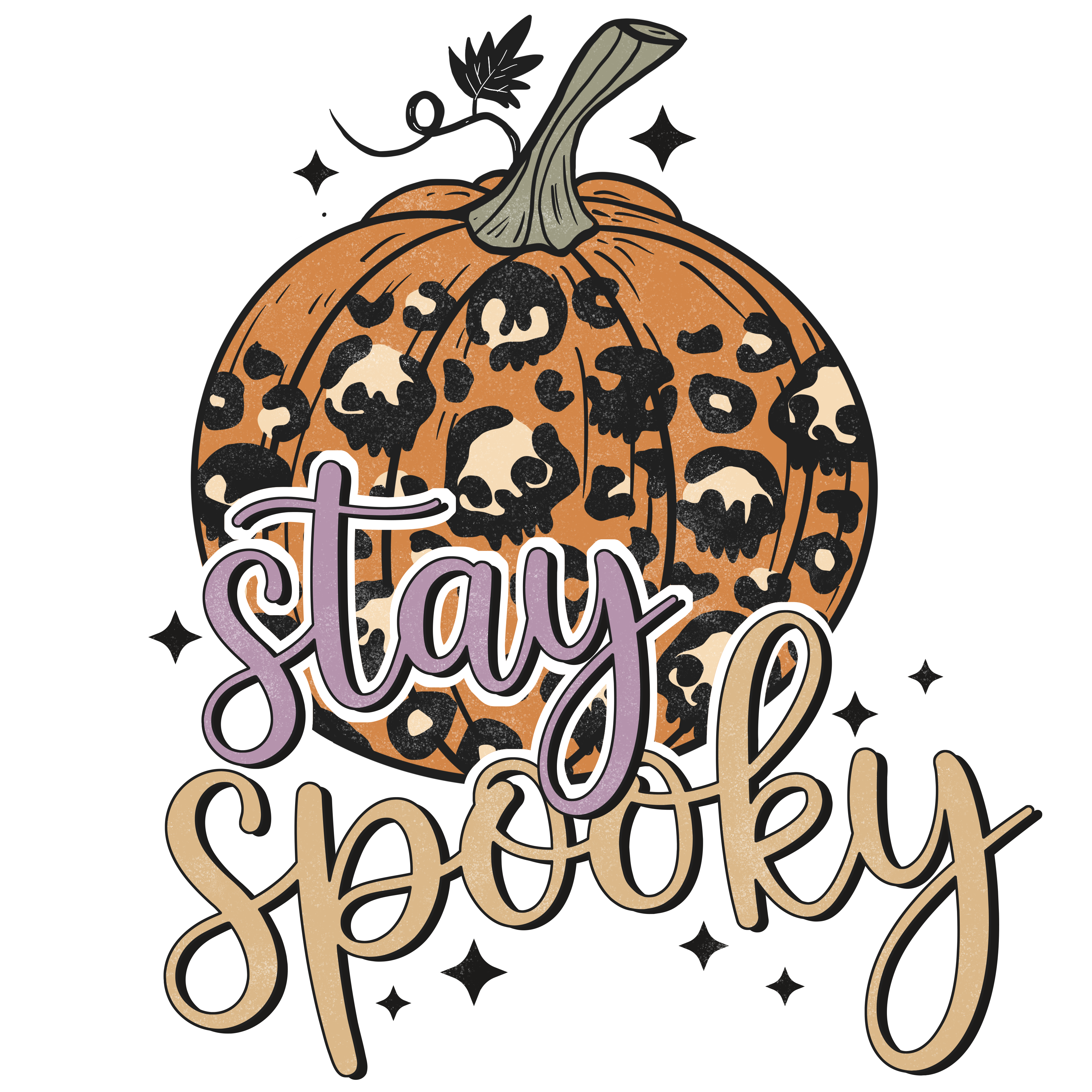 Sublimation Prints - Stay Spooky Leopard Pumpkin - The Vinyl Haus