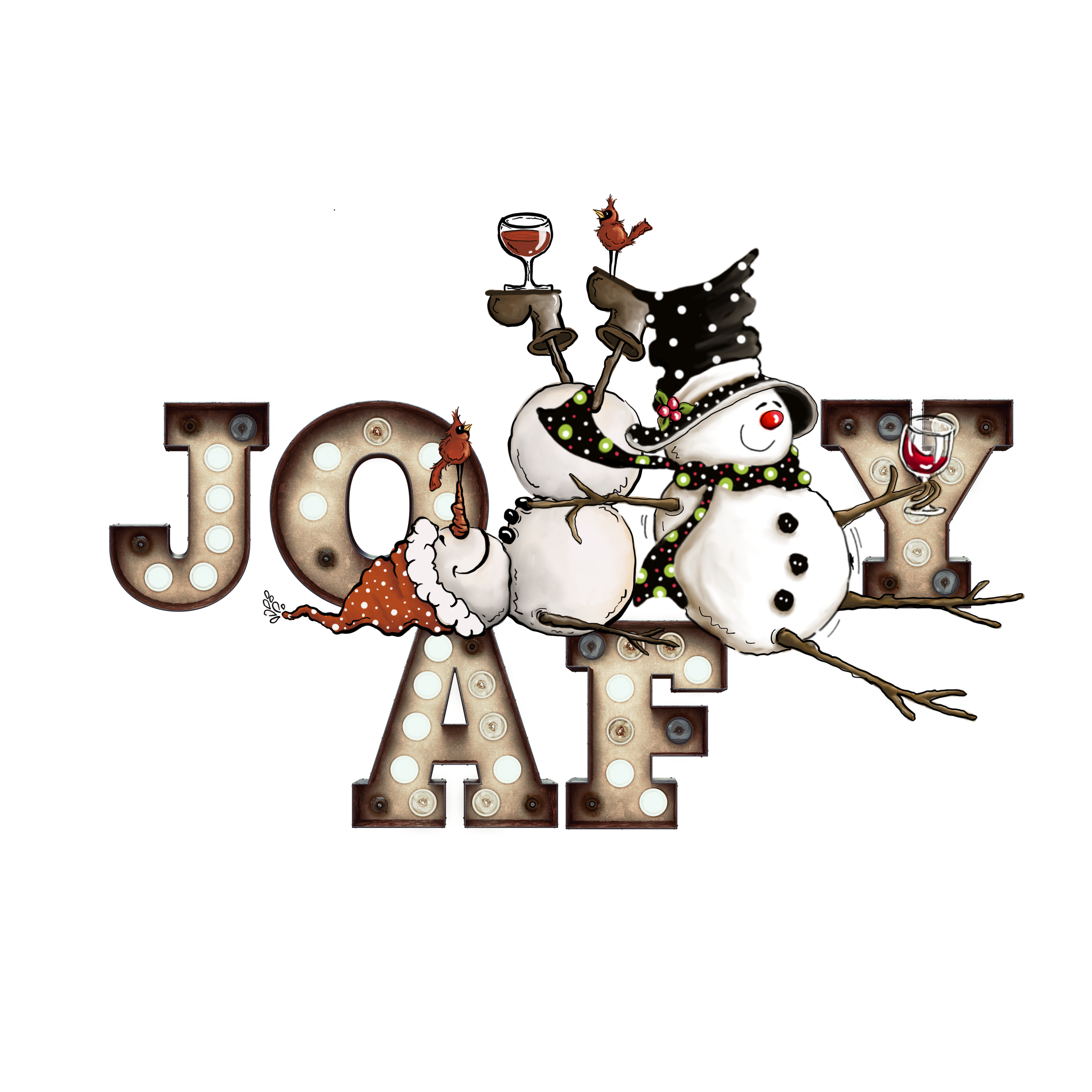 Sublimation Prints - Jolly AF Snowman - The Vinyl Haus