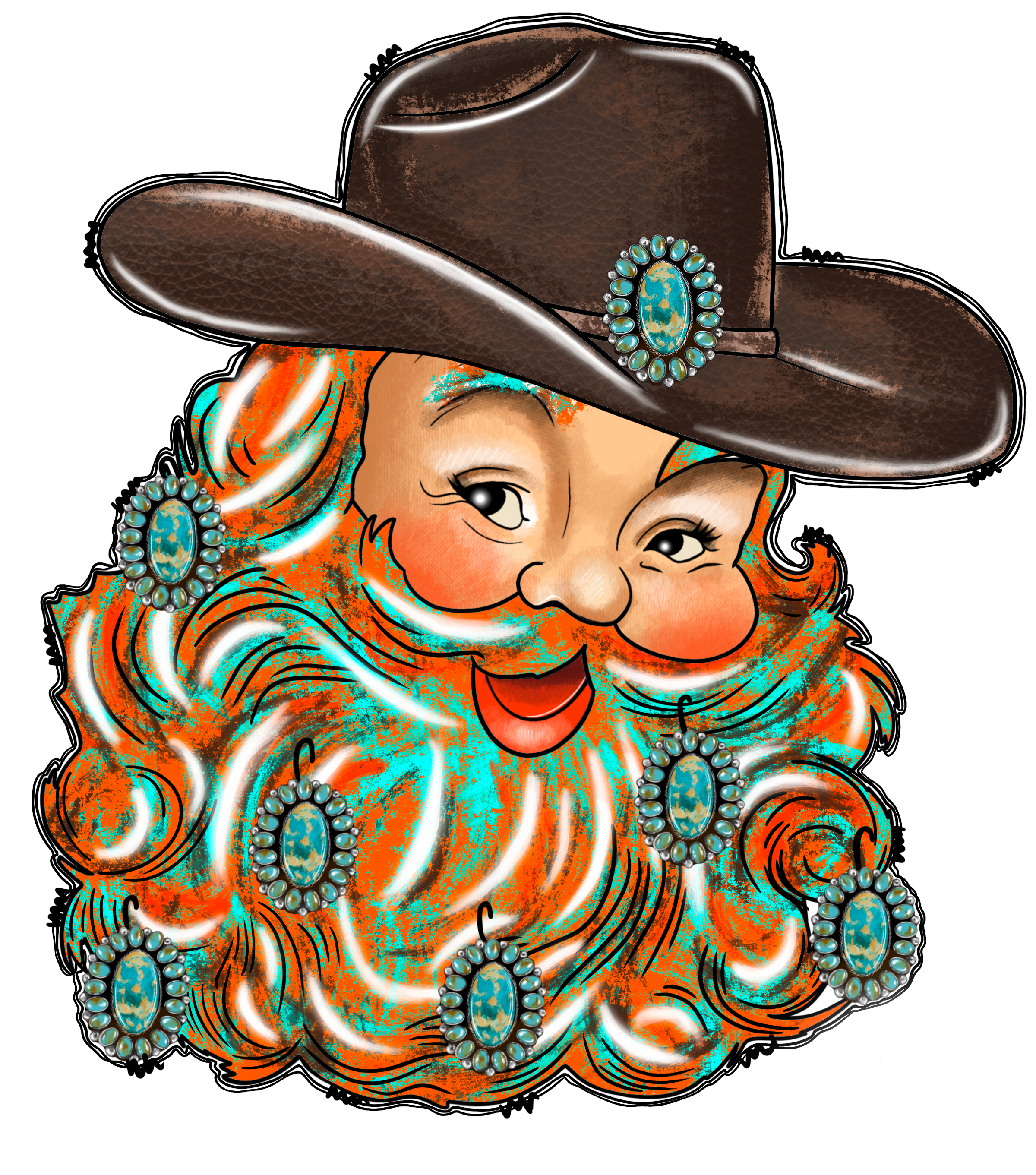 Sublimation Prints - Cowboy Santa - The Vinyl Haus