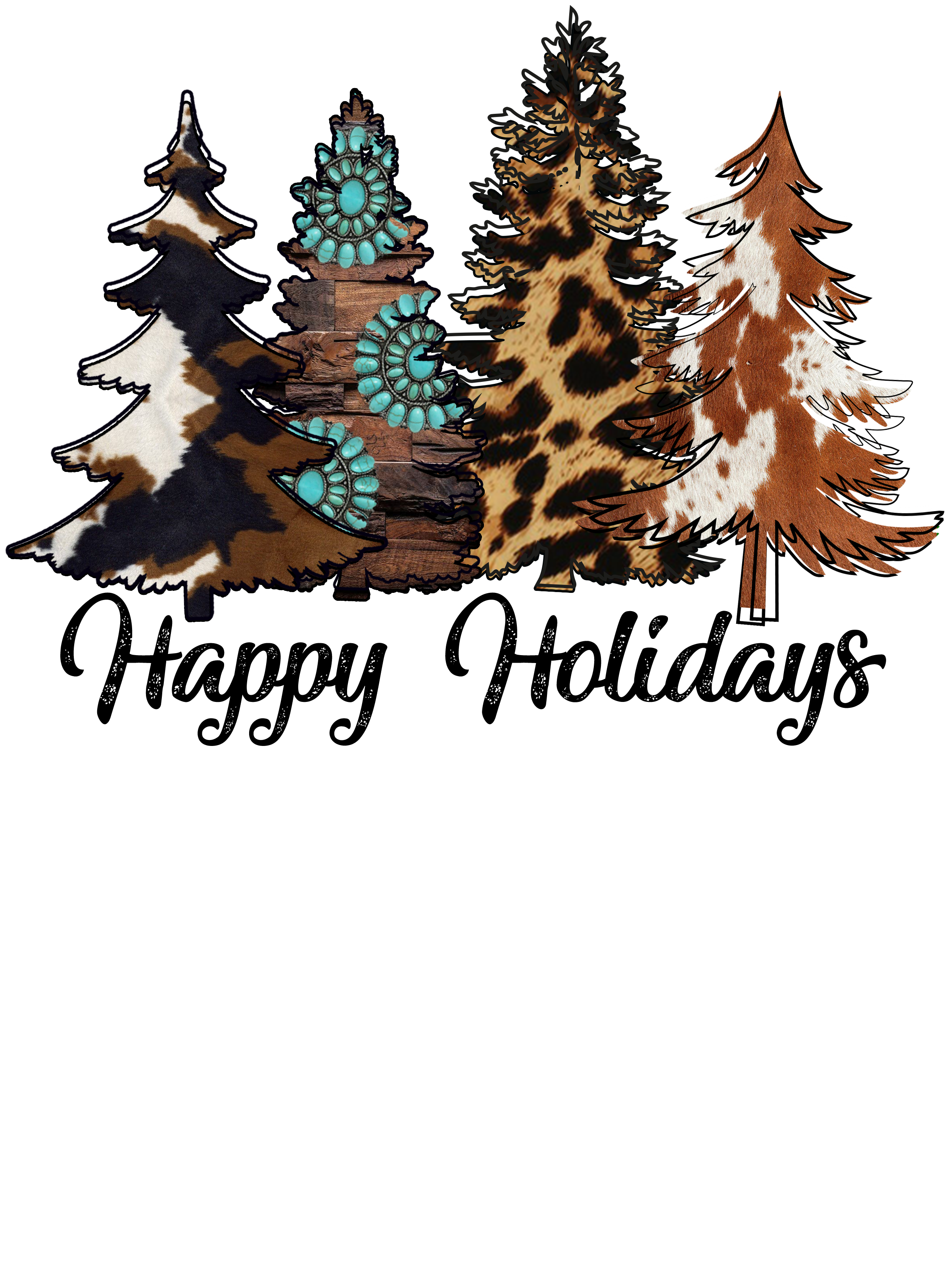 Sublimation Prints -Western Christmas Trees - The Vinyl Haus