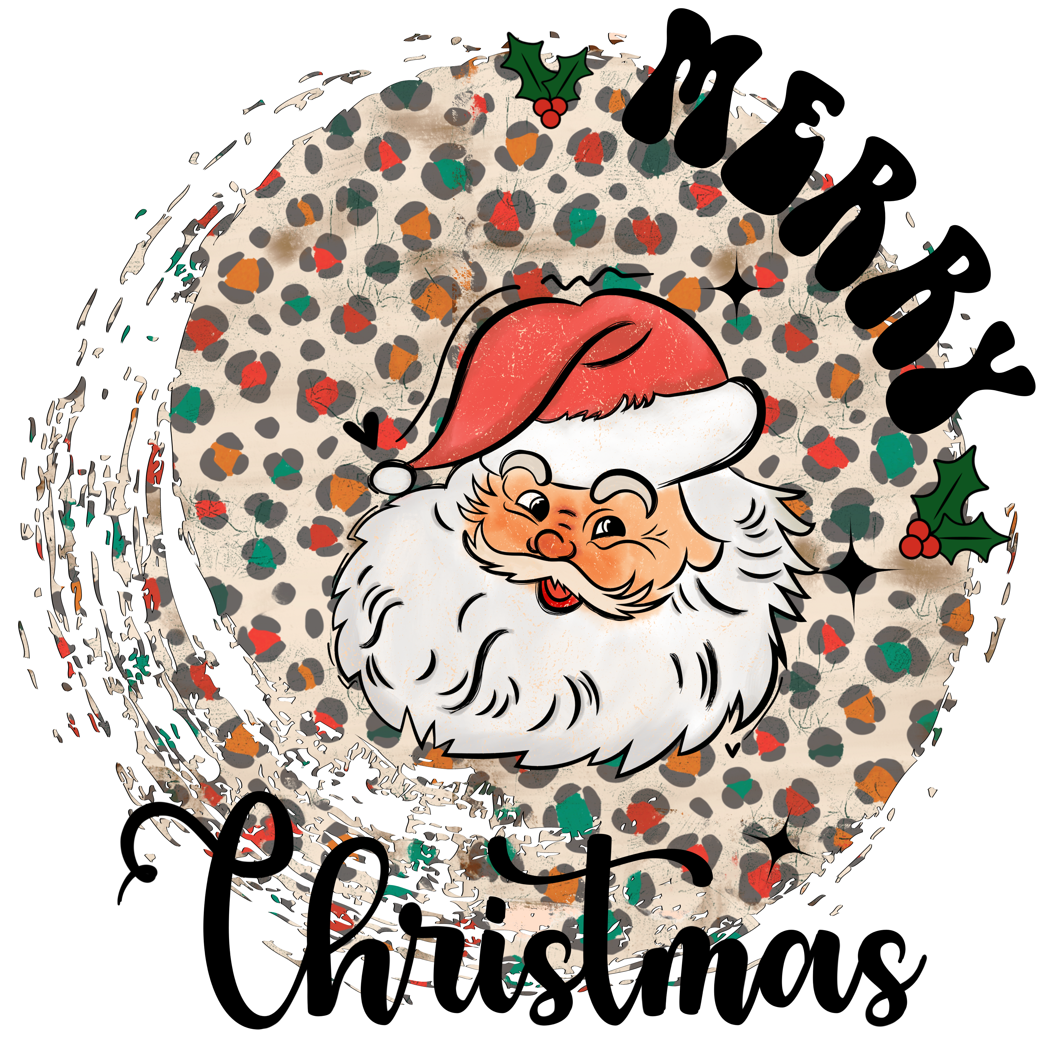 Sublimation Prints - Santa Merry Christmas - The Vinyl Haus