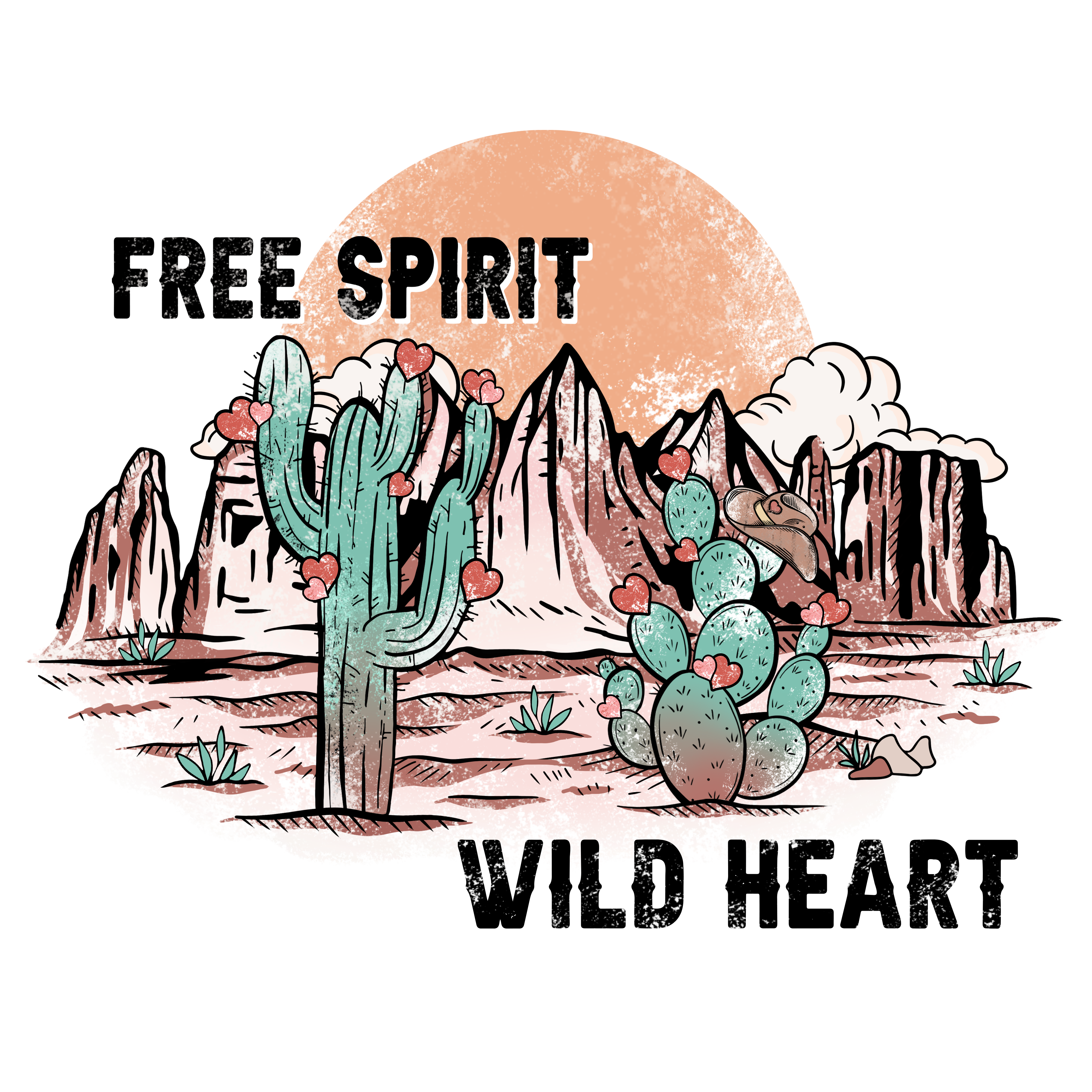 Sublimation Prints - Free Spirit Wild Heart - The Vinyl Haus