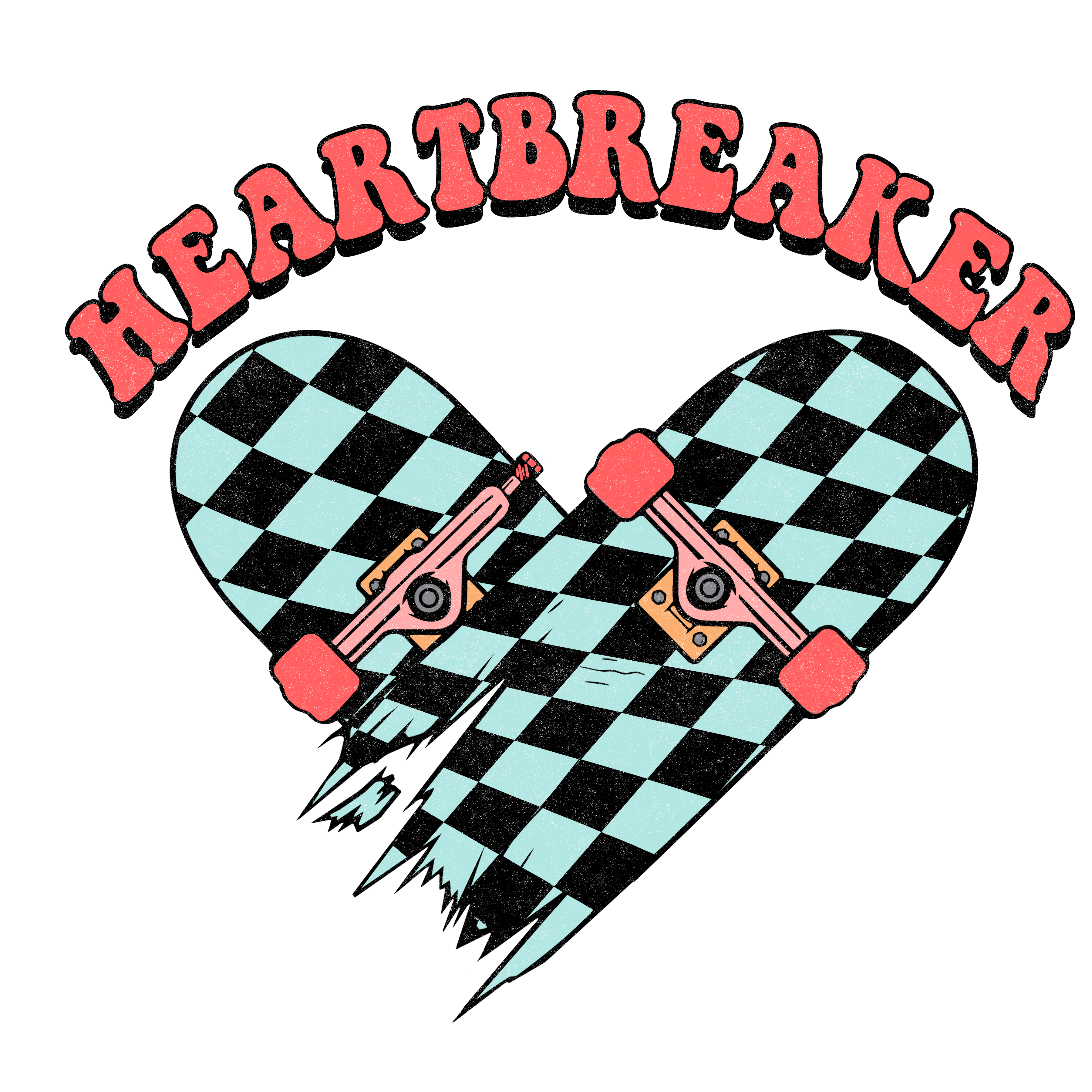HTV Prints - Heartbreaker Skateboard - The Vinyl Haus