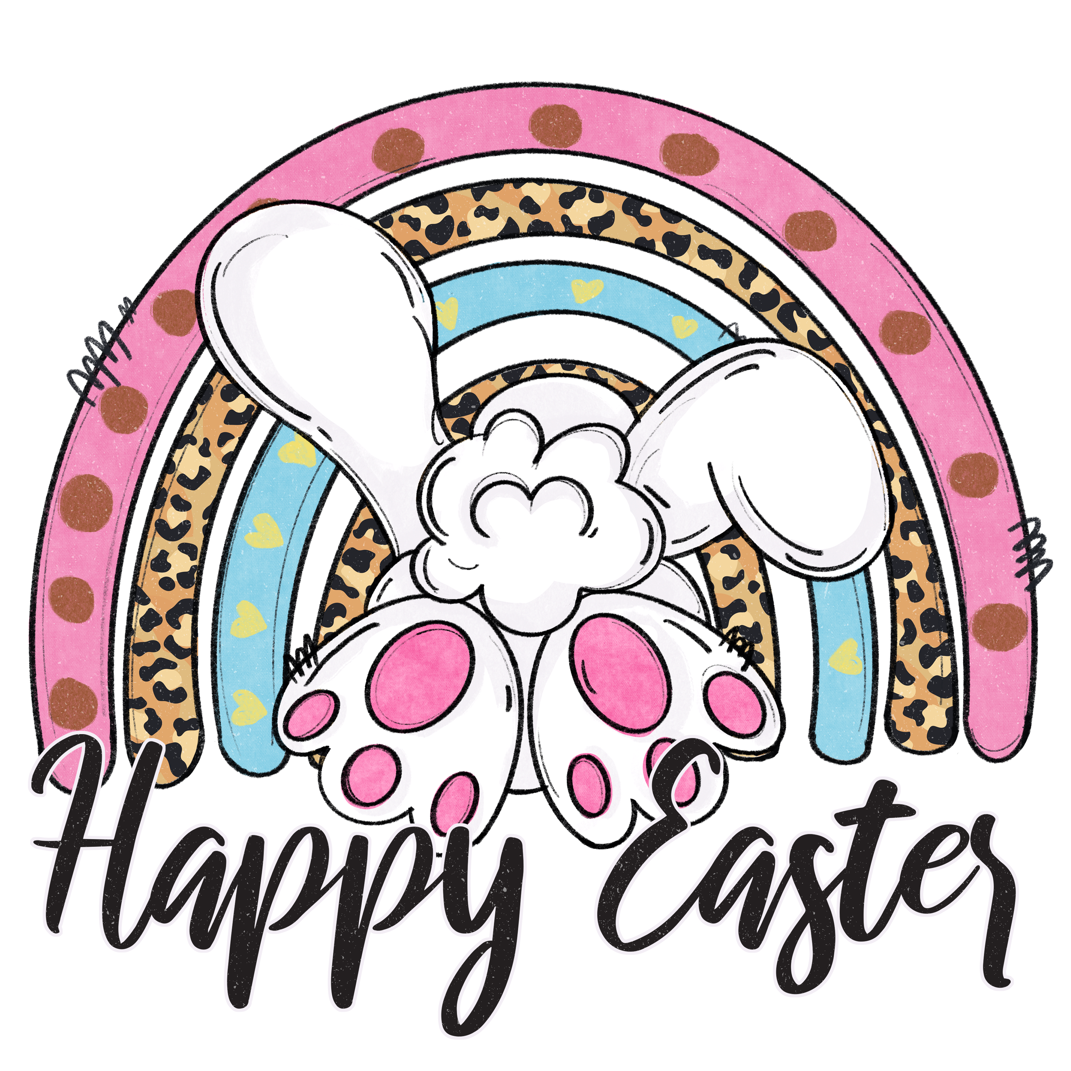 Sublimation Prints - Happy Easter Rainbow - The Vinyl Haus