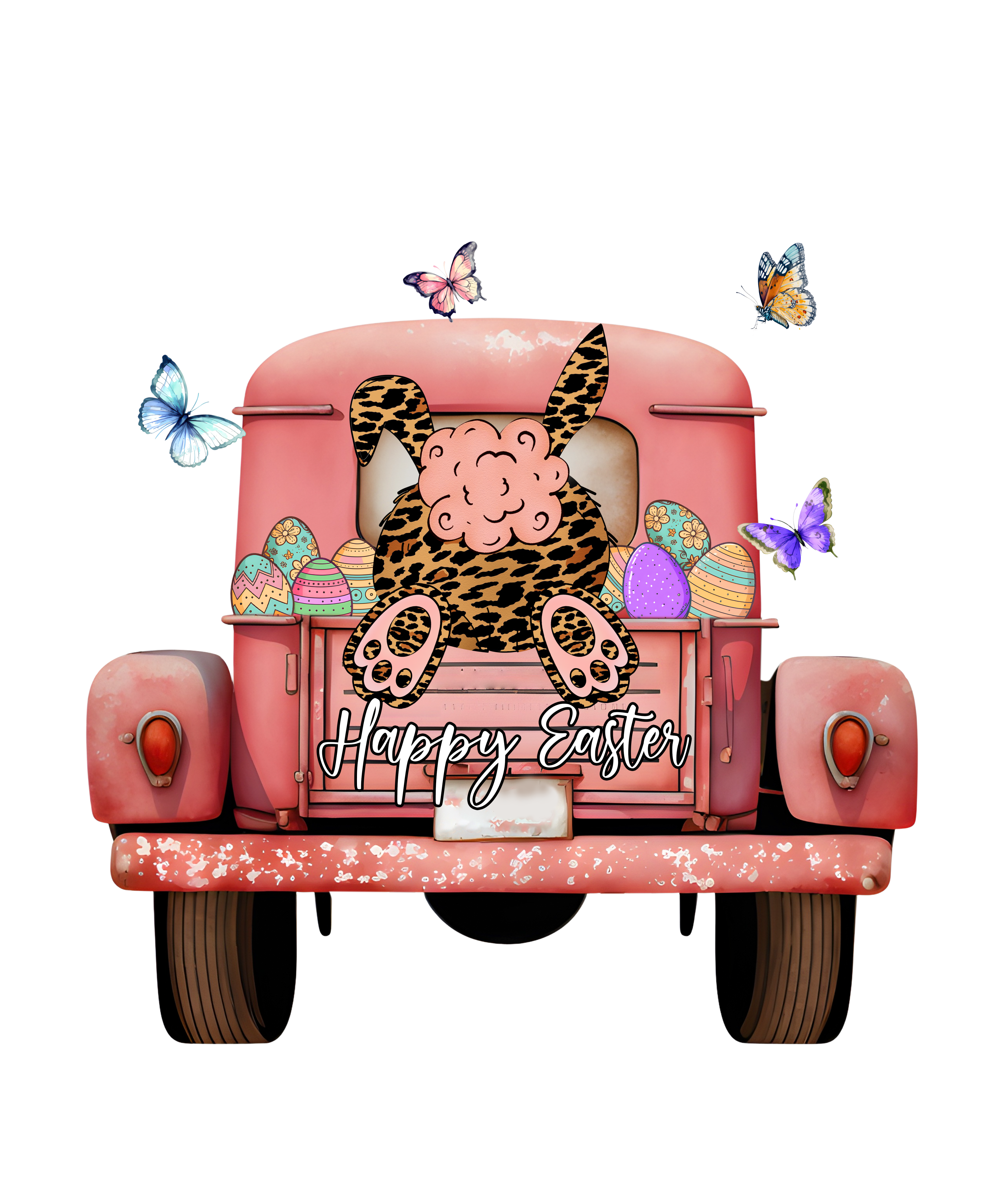 Sublimation Prints - Leopard Bunny Truck - The Vinyl Haus