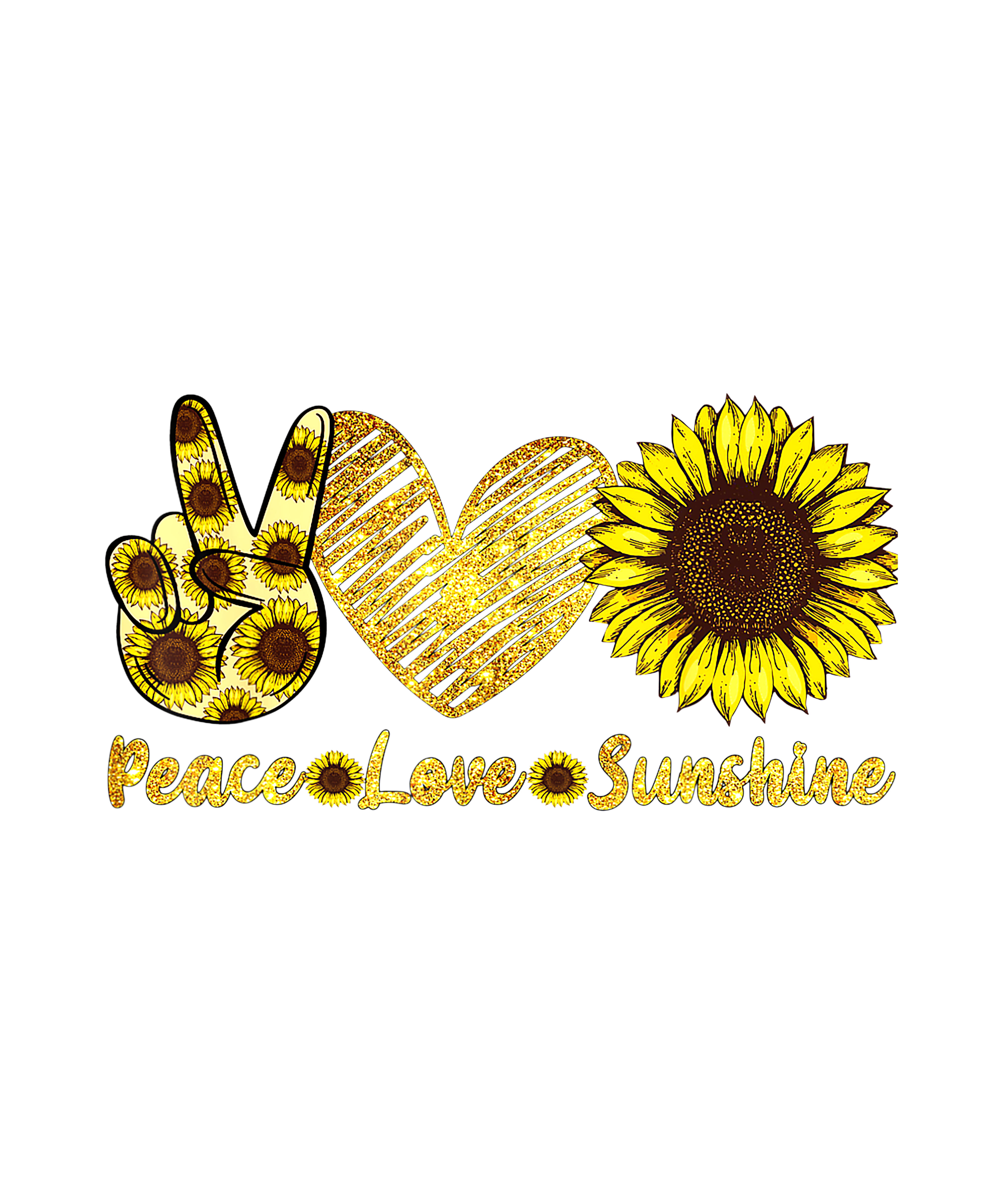 Sublimation Prints - Peace Love Sunshine - The Vinyl Haus
