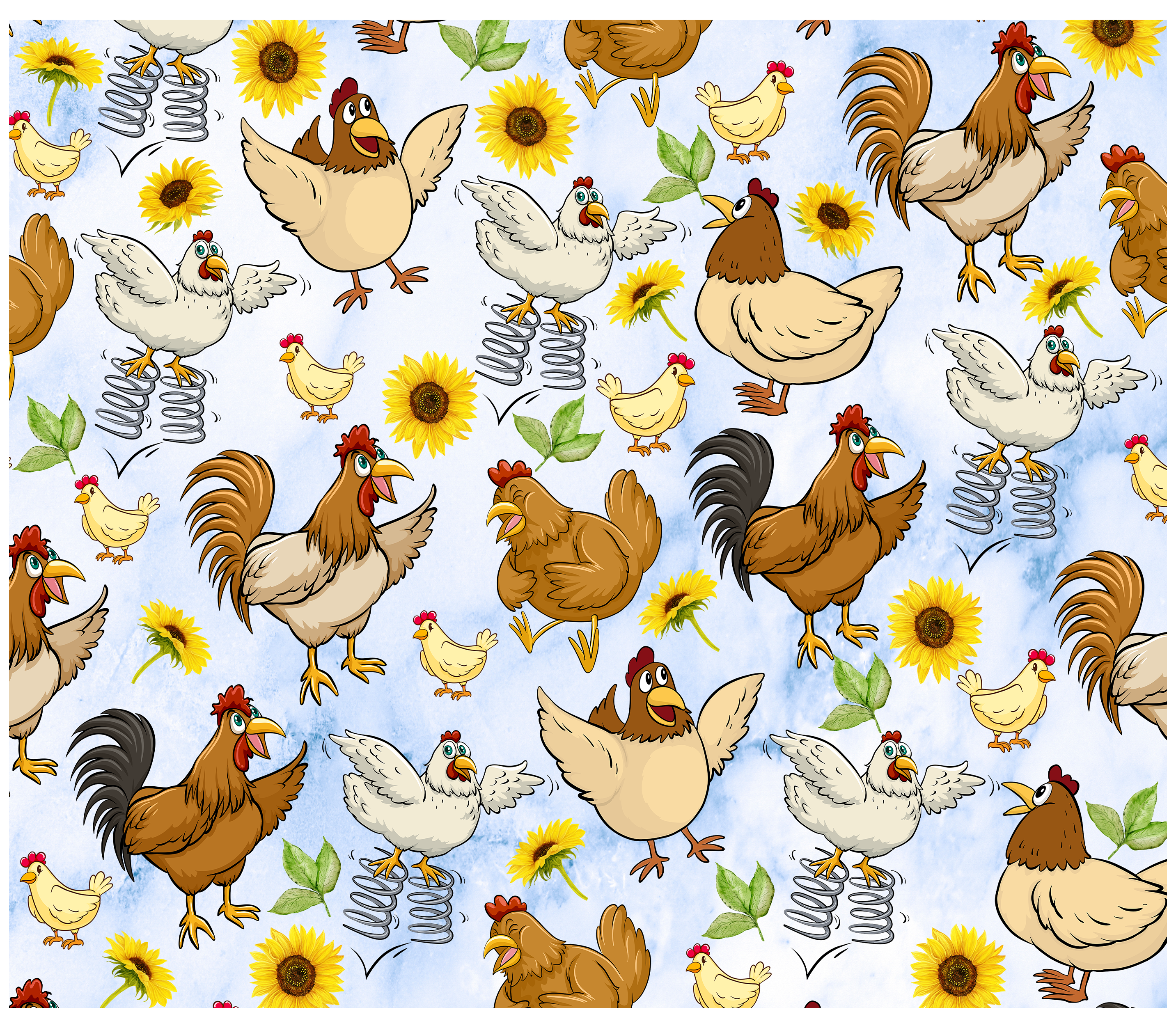 Sublimation Tumbler Wrap - Spring Chickens - The Vinyl Haus