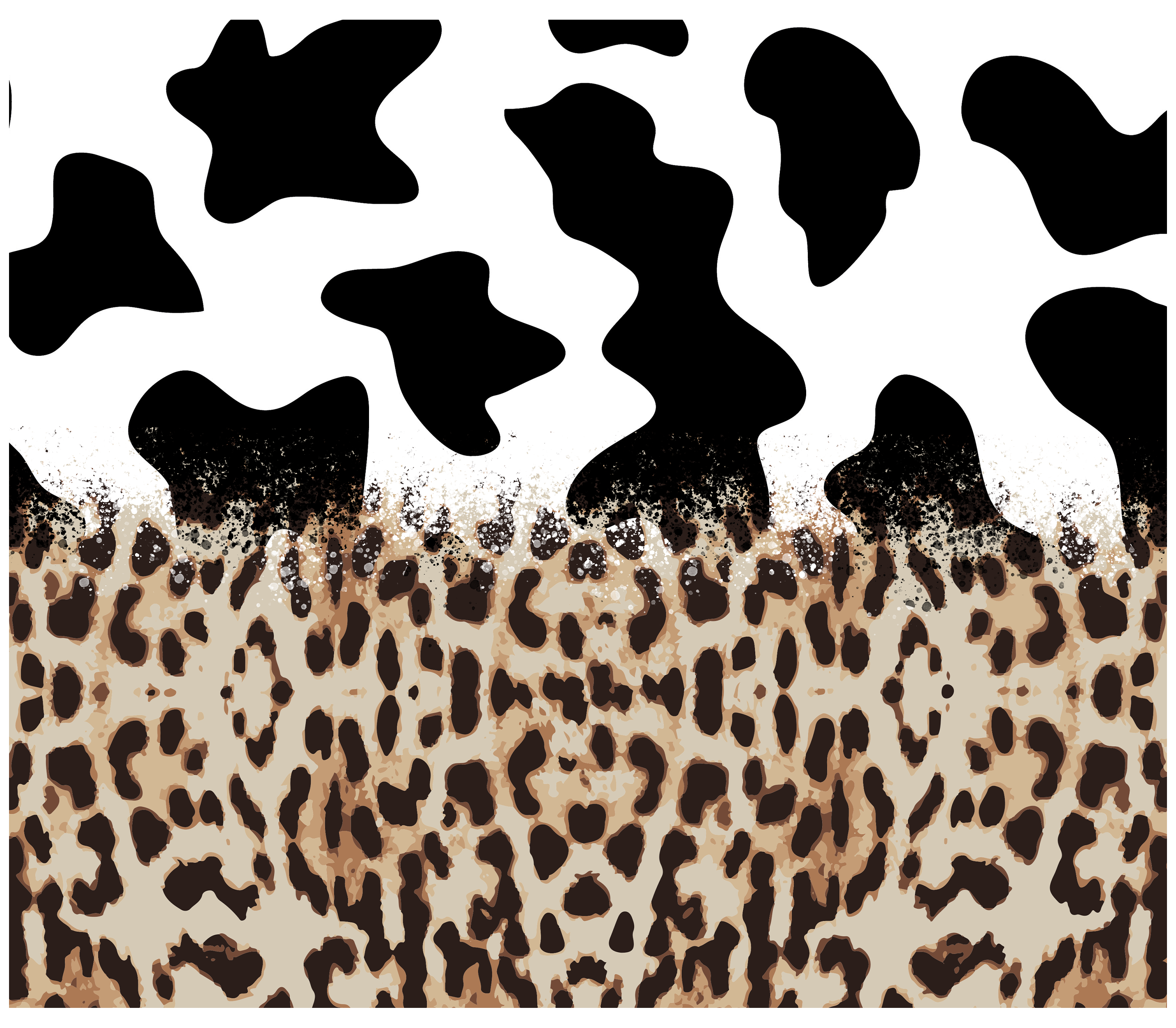 Sublimation Tumbler Wrap - Leopard and Cow Print - The Vinyl Haus