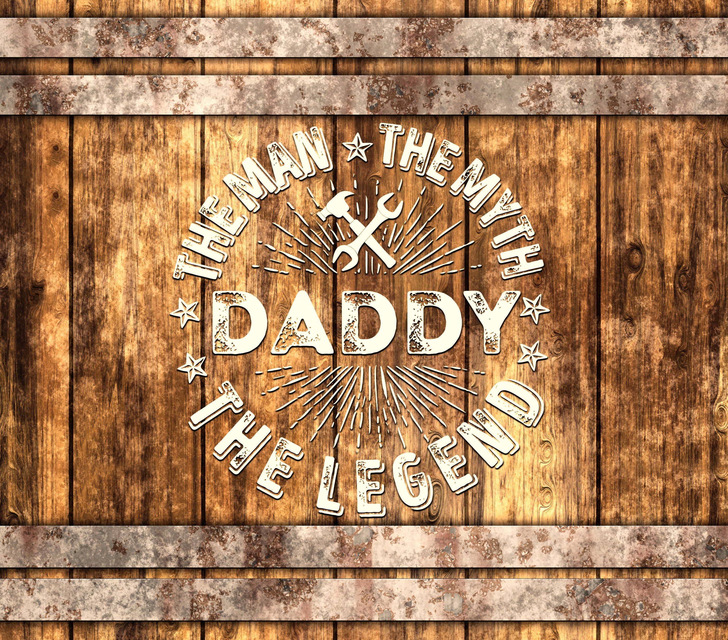 Sublimation Tumbler Wrap - Daddy The Man The Myth The Legend - The Vinyl Haus