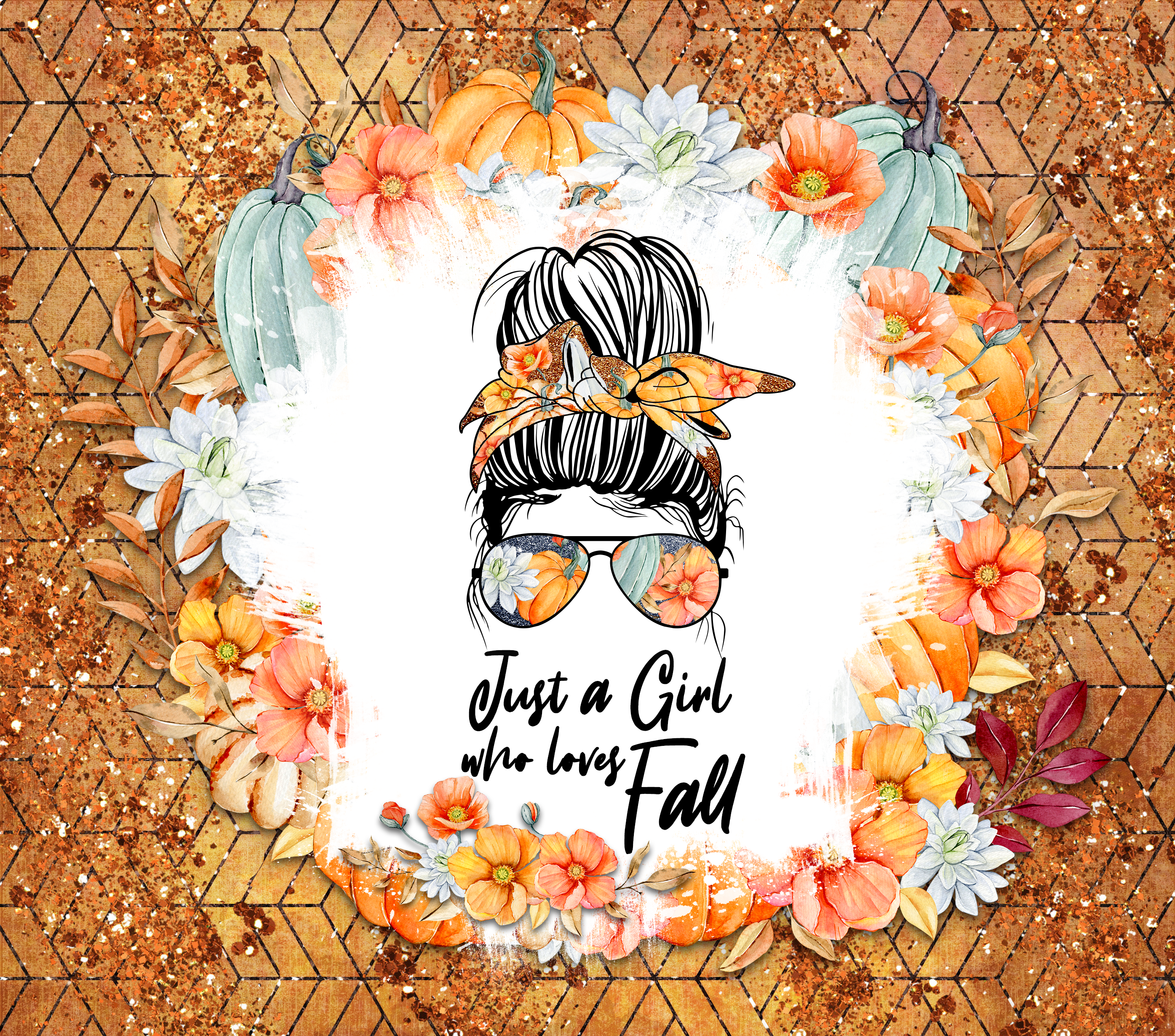 Sublimation Tumbler Wrap - Just a Girl Who Loves Fall - The Vinyl Haus