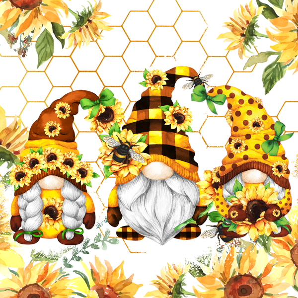40 oz. Yellow Sunflower Gnome Tumbler w/Handle – Stay Sassy Designs