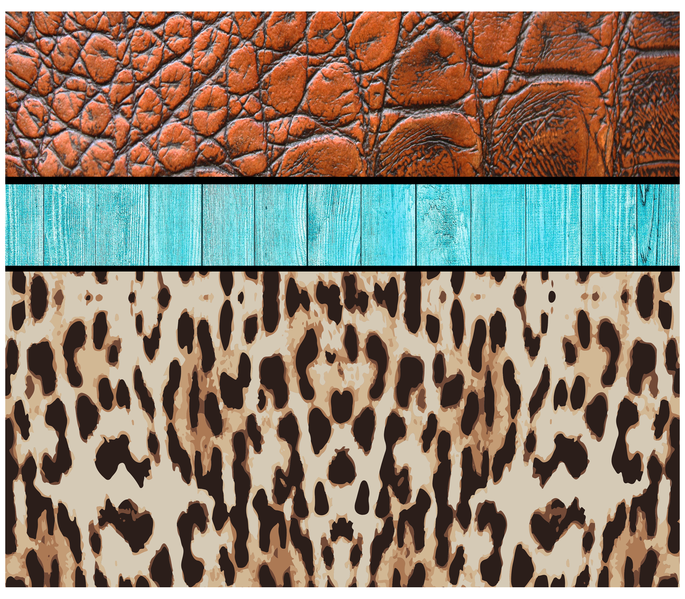 Sublimation Tumbler Wrap - Leopard and Leather Split - The Vinyl Haus