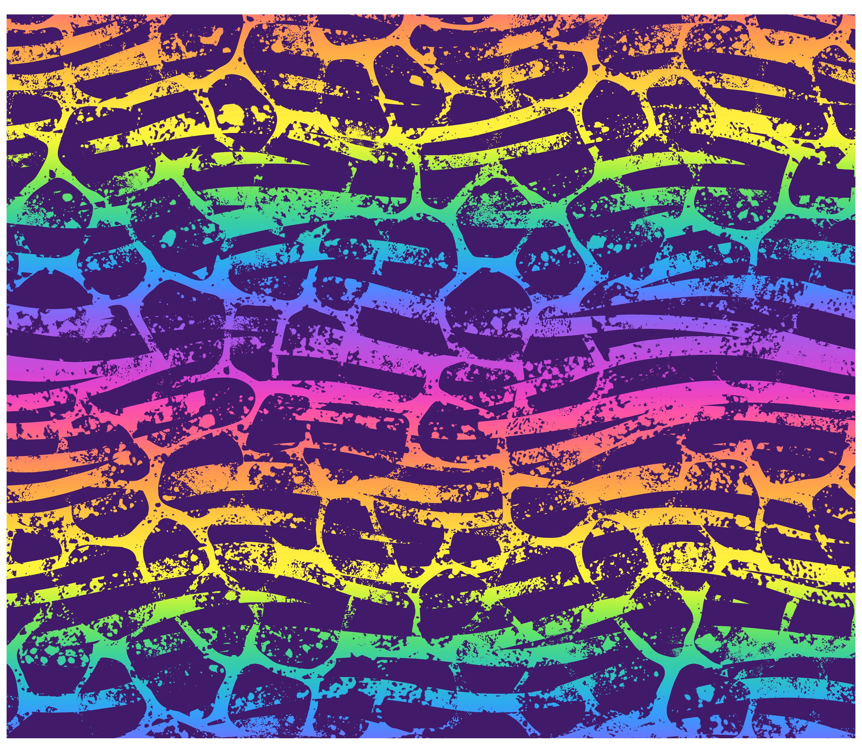 Sublimation Tumbler Wrap - Neon Rainbow Animal Print - The Vinyl Haus