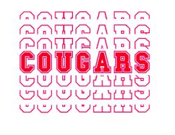 HTV Prints - Cougars Stacked - The Vinyl Haus