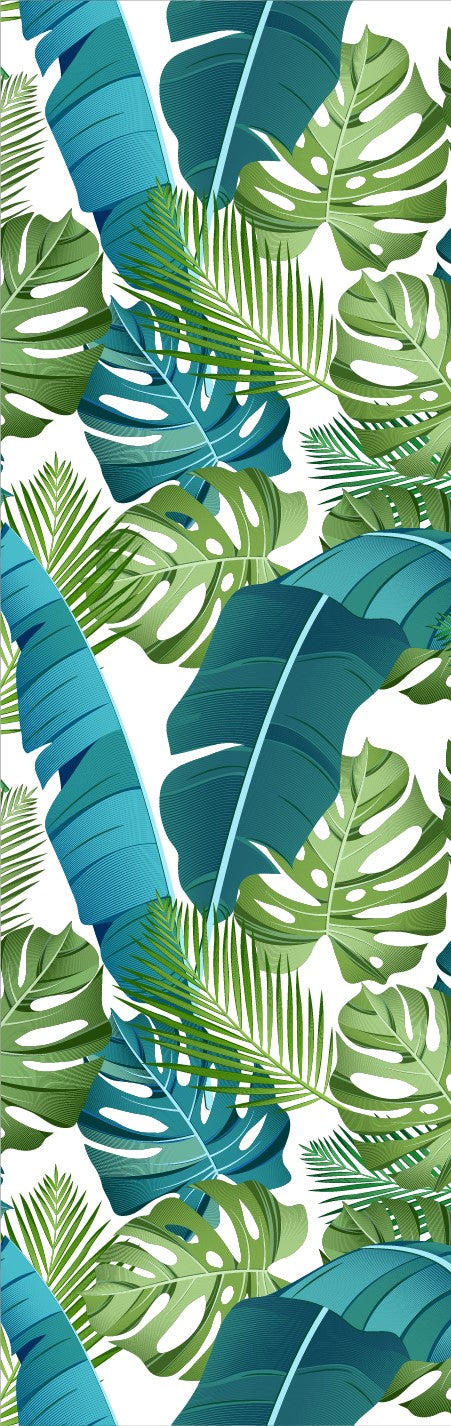 Green and Blue Monstera Leaves Pen Wrap 1.5 x 4.75 - The Vinyl Haus