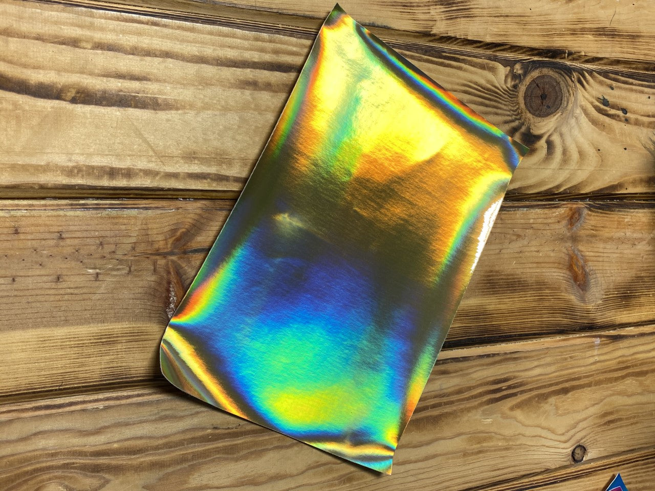Holographic Faux Leather Sheet Yellow 8" x 12" - Heat Transfer Haus